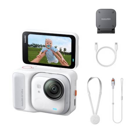 Insta360 GO Ultra Standard Bundle White - kamera sportowa, 4K60, WI-FI, Bluetooth_Zawartość zestawu_1